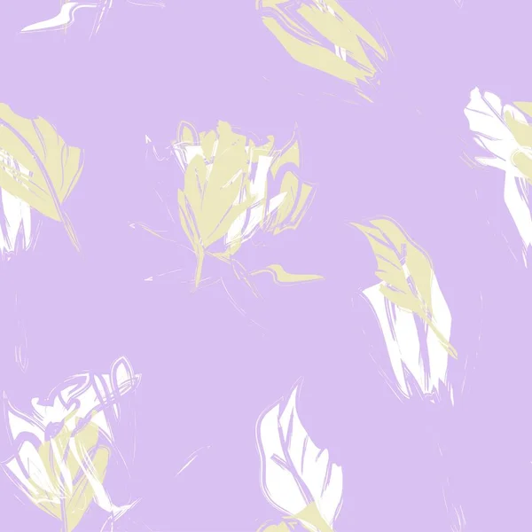 Pastel Floral Pinceladas Sin Costuras Patrón Fondo Para Estampados Moda — Vector de stock