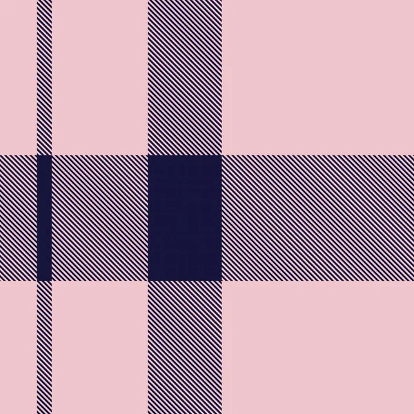 Pink Navy Asymmetric Plaid Texturiertes Nahtloses Muster Geeignet Für Modetextilien — Stockvektor