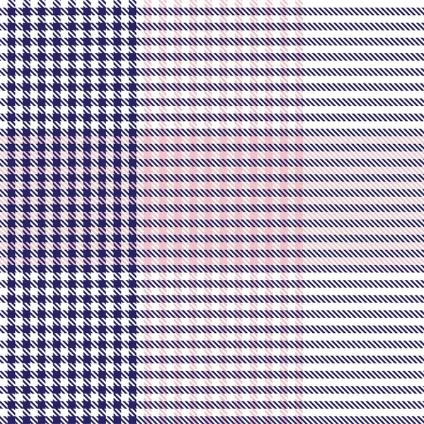 Pink Navy Asymmetric Plaid Texturiertes Nahtloses Muster Geeignet Für Modetextilien — Stockvektor