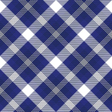 Mavi Sembol Ekose Tartan desenli Moda tekstil ve grafikleri için uygun kusursuz desen tasarımı