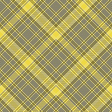 Sarı Sembol Ekoseli Tartan. Moda tekstil ve grafikleri için uygun desensiz desen tasarımı.