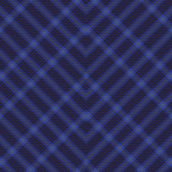 Blue Chevron Plaid Tartan Texturovaný Bezešvý Vzor Design Vhodný Pro — Stockový vektor