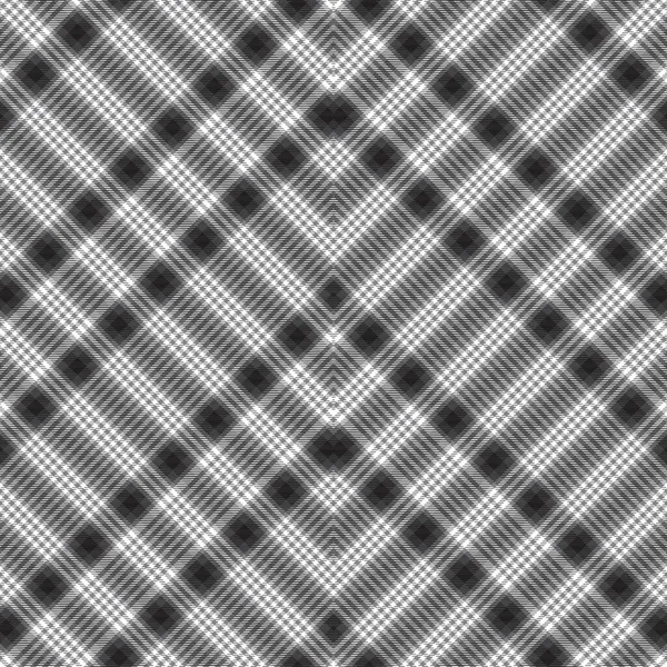 Chevron Plaid Tartán Texturizado Blanco Negro Diseño Patrones Sin Costuras — Archivo Imágenes Vectoriales