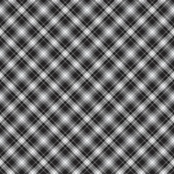 Schwarz Weißes Chevron Plaid Tartan Texturiertes Nahtloses Muster Für Modetextilien — Stockvektor