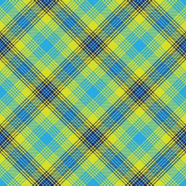 Sarı Sembol Ekoseli Tartan. Moda tekstil ve grafikleri için uygun desensiz desen tasarımı.