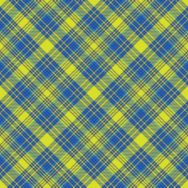 Sarı Sembol Ekoseli Tartan. Moda tekstil ve grafikleri için uygun desensiz desen tasarımı.