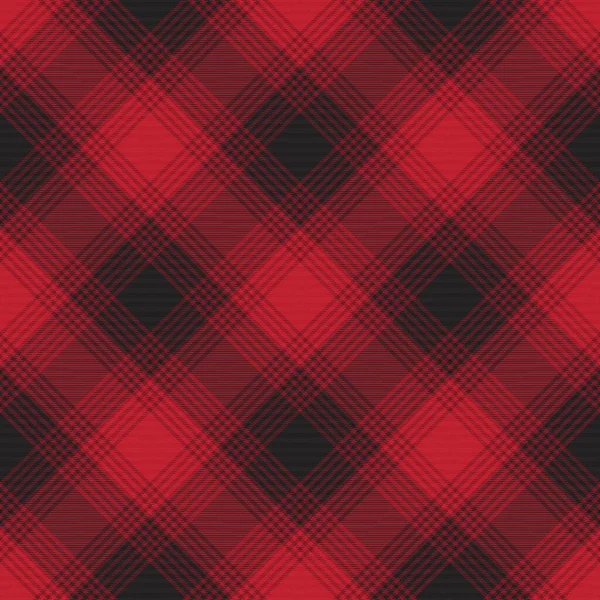 Red Chevron Plaid Tartan Textured Seamless — стоковий вектор