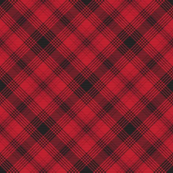 Vermelho Chevron Xadrez Tartan Texturizado Design Padrão Sem Costura Adequado — Vetor de Stock