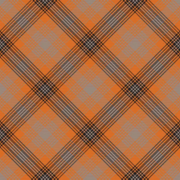 Orange Chevron Plaid Tartan Texturovaný Bezešvý Vzor Design Vhodný Pro — Stockový vektor