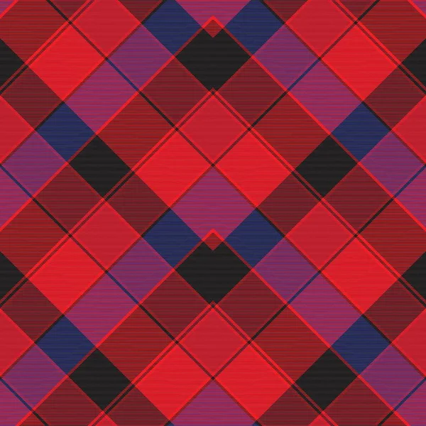 Red Chevron Plaid Tartan Textured Seamless — стоковий вектор