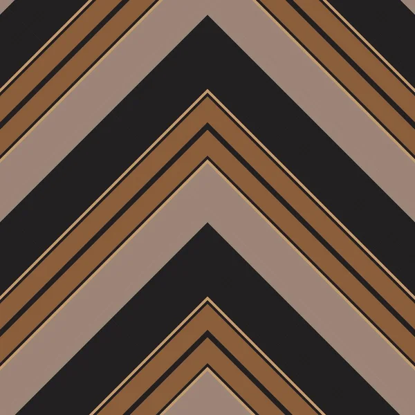 Brown Taupe Chevron Diagonal Striped Seamless Pattern Background Suitable Fashion — Stock Vector