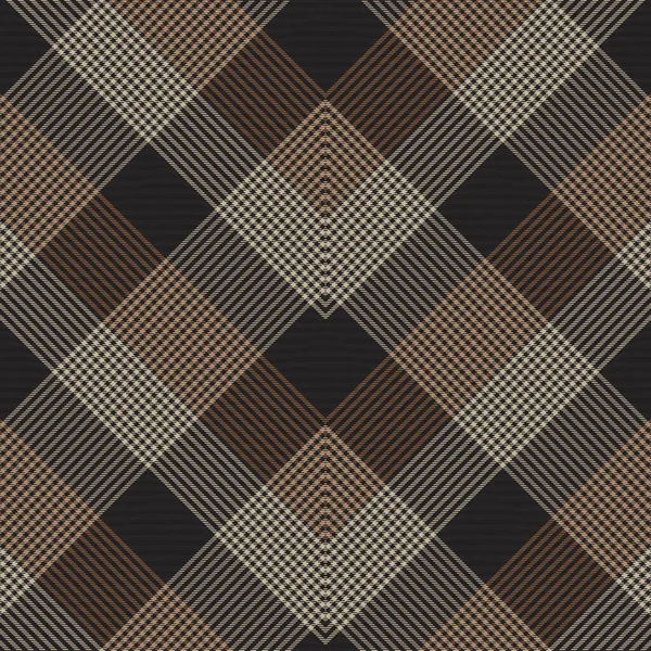 Καφέ Chevron Plaid Tartan Textured Σχέδιο Κατάλληλο Για Υφάσματα Μόδας — Διανυσματικό Αρχείο