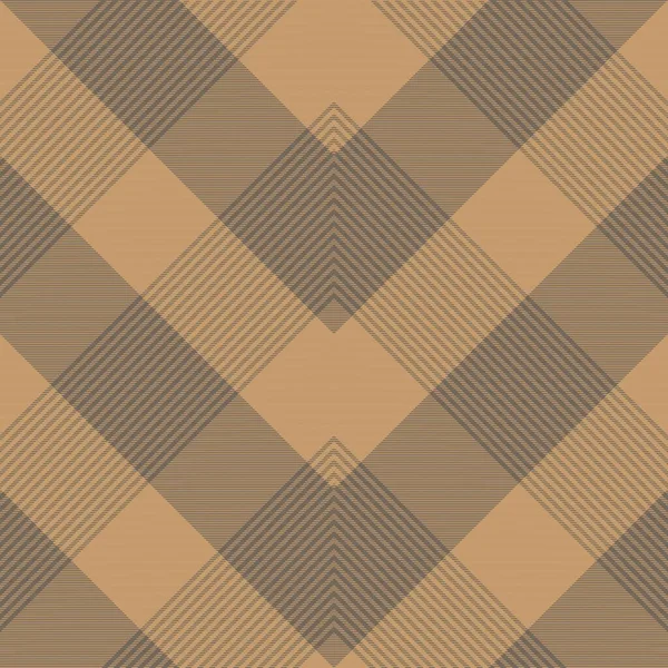 Brown Chevron Plaid Tartan Textured Pattern Design Suitable Fashion Textiles — Stock Vector