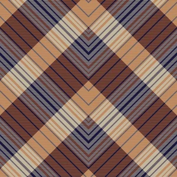 Brown Chevron Plaid Tartan Strukturiertes Muster Design Geeignet Für Modetextilien — Stockvektor