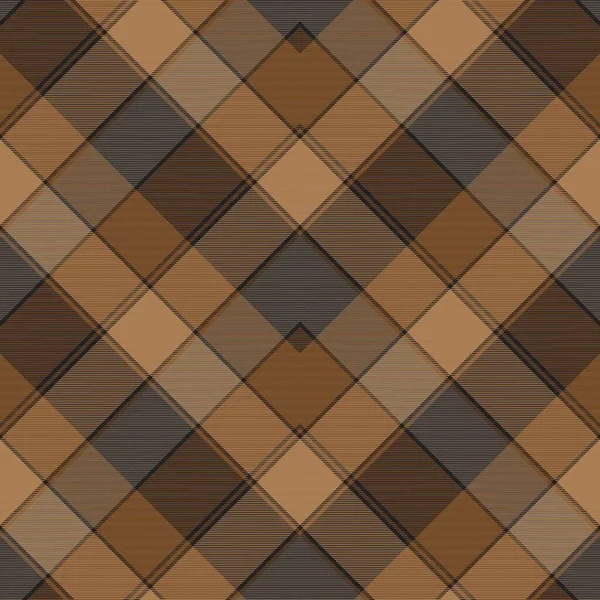 Brown Chevron Plaid Tartan Strukturiertes Muster Design Geeignet Für Modetextilien — Stockvektor