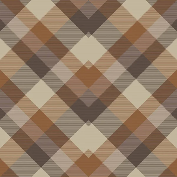 Brown Chevron Plaid Tartan Strukturiertes Muster Design Geeignet Für Modetextilien — Stockvektor