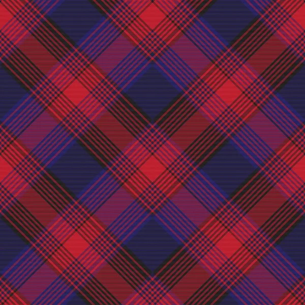 Tartan Carreaux Chevron Rouge Texturé Design Sans Couture Adapté Aux — Image vectorielle