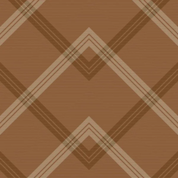 Bruin Chevron Plaid Tartan Textuur Dessin Geschikt Voor Mode Textiel — Stockvector