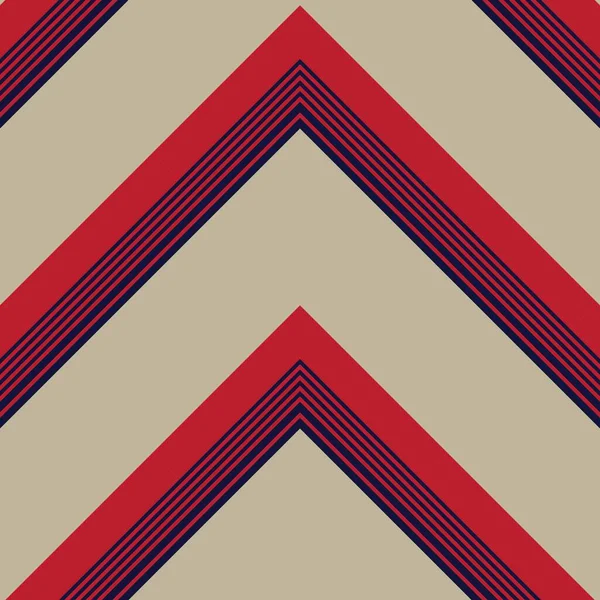 ファッション繊維 グラフィックに適したレッドシェブロンの斜めのストライプシームレスなパターンの背景 — ストックベクタ