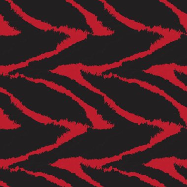 Moda baskıları, ev eşyaları, grafikler, arka planlar için kırmızı fırça desenli kürk deseni tasarımı