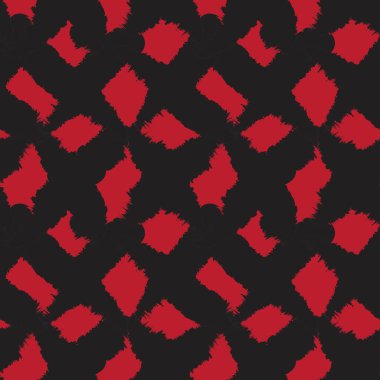 Moda baskıları, ev eşyaları, grafikler, arka planlar için kırmızı fırça desenli kürk deseni tasarımı