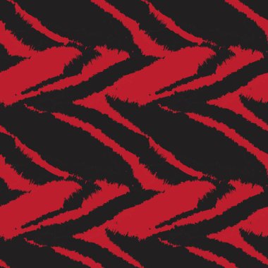 Moda baskıları, ev eşyaları, grafikler, arka planlar için kırmızı fırça desenli kürk deseni tasarımı