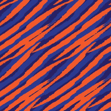 Moda baskıları, ev eşyaları, grafikler, arka planlar için turuncu fırça desenli kürk deseni tasarımı