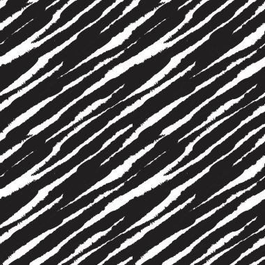 Moda baskıları, ev eşyaları, grafikler, arka planlar için siyah ve beyaz fırça desenli kürk deseni