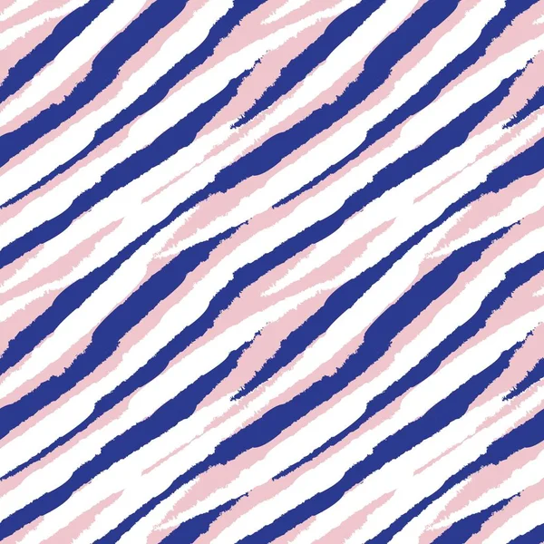 Pink Navy Brush Beroerte Bont Patroon Ontwerp Voor Mode Prints — Stockvector