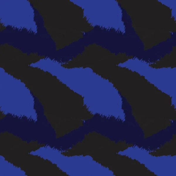 Blue Brush Stroke Fur Pattern Design Fashion Prints Homeware Graphics — Stock Vector