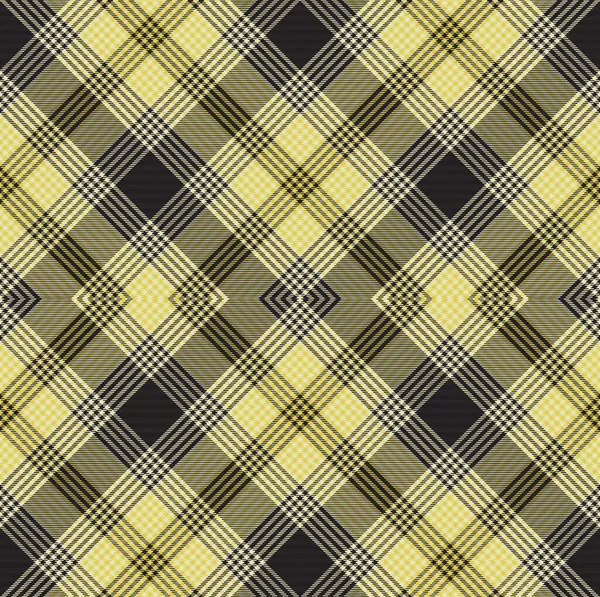 Žlutá Argyle Plaid Tartan Texturované Bezešvý Vzor Design Vhodný Pro — Stockový vektor