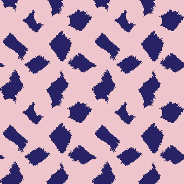 Pink Navy Brush Beroerte Bont Patroon Ontwerp Voor Mode Prints — Stockvector