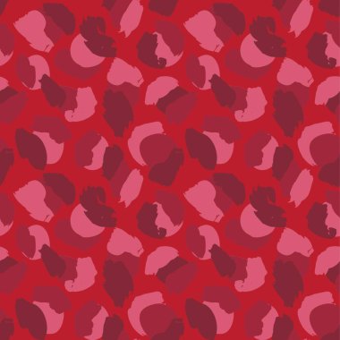 Red Animal Leopard Seamless Pattern Background for fashion textiles, graphics and crafts vector