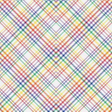 Gökkuşağı Sembol Ekoseli Tartan. Moda tekstil ve grafikleri için uygun desensiz desen tasarımı.