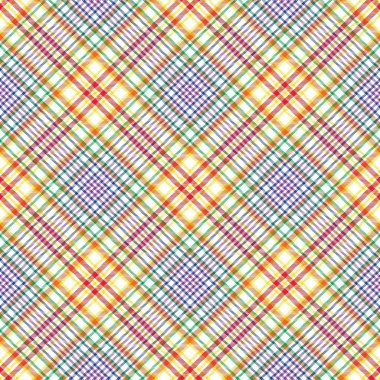 Gökkuşağı Sembol Ekoseli Tartan. Moda tekstil ve grafikleri için uygun desensiz desen tasarımı.