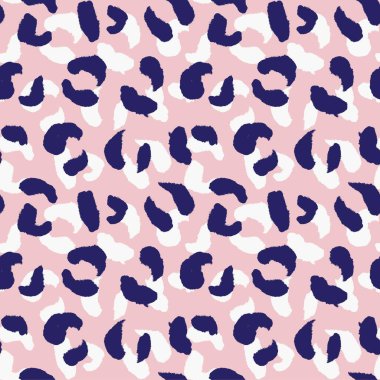 Moda tekstil, grafik ve el sanatları için Pembe Deniz Hayvanı Leoparı Kusursuz Desenli Arkaplan