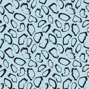 Moda tekstil, grafik ve el sanatları için Pastel Hayvan Leoparı Kusursuz Desenli Arkaplan