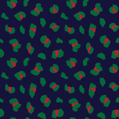 Moda tekstil, grafik ve el sanatları için Noel Hayvanları Leoparı Kusursuz Desenli Arkaplan