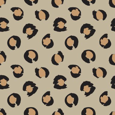 Moda tekstil, grafik ve el sanatları için Kahverengi Hayvan Leoparı Kusursuz Desensiz Arkaplan