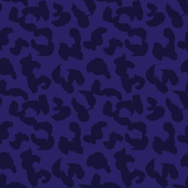 Moda tekstil, grafik ve el sanatları için Mavi Hayvan Leoparı Kusursuz Desenli Arkaplan