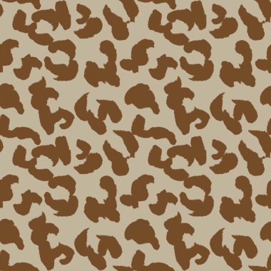 Moda tekstil, grafik ve el sanatları için Kahverengi Hayvan Leoparı Kusursuz Desensiz Arkaplan