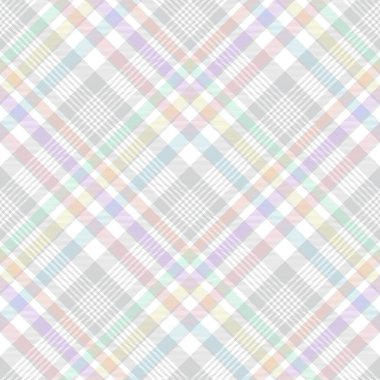 Gökkuşağı Pastel Sembol Ekoseli Moda tekstil ve grafikleri için uygun desensiz desen tasarımı