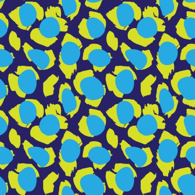 Moda tekstil, grafik ve el sanatları için Mavi Hayvan Leoparı Kusursuz Desenli Arkaplan