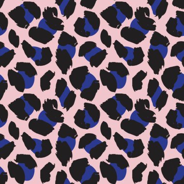 Moda tekstil, grafik ve el sanatları için Pembe Deniz Hayvanı Leoparı Kusursuz Desenli Arkaplan