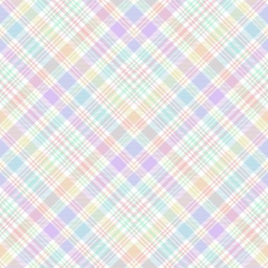 Gökkuşağı Pastel Sembol Ekoseli Moda tekstil ve grafikleri için uygun desensiz desen tasarımı