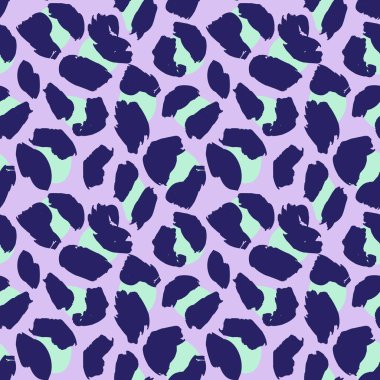 Moda tekstil, grafik ve el sanatları için Pastel Hayvan Leoparı Kusursuz Desenli Arkaplan
