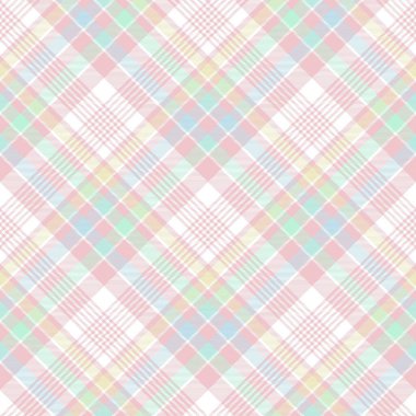 Gökkuşağı Pastel Sembol Ekoseli Moda tekstil ve grafikleri için uygun desensiz desen tasarımı