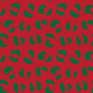 Moda tekstil, grafik ve el sanatları için Noel Hayvanları Leoparı Kusursuz Desenli Arkaplan