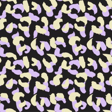 Moda tekstil, grafik ve el sanatları için Pastel Hayvan Leoparı Kusursuz Desenli Arkaplan