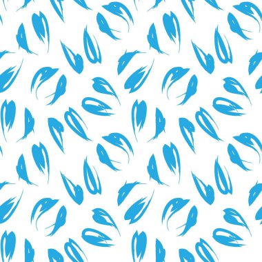 Moda tekstil, grafik ve el sanatları için Mavi Hayvan Leoparı Kusursuz Desenli Arkaplan